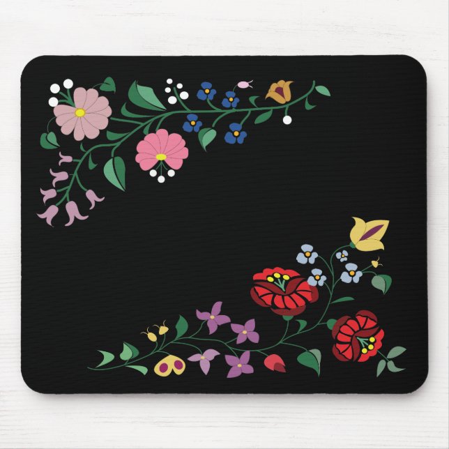 Tapis De Souris Broderie florale (Devant)