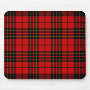 Tapis De Souris Brodie clan tartan rouge noir plaid