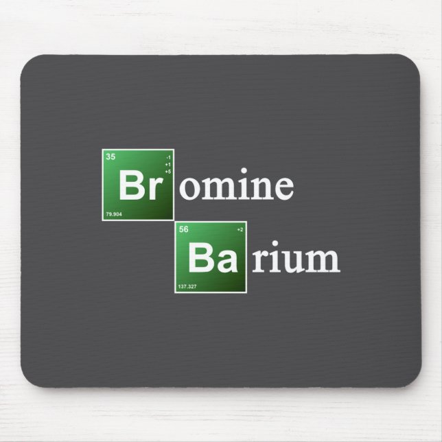 Tapis De Souris Bromine And Barium Periodic Table Chemistry Elemen (Devant)