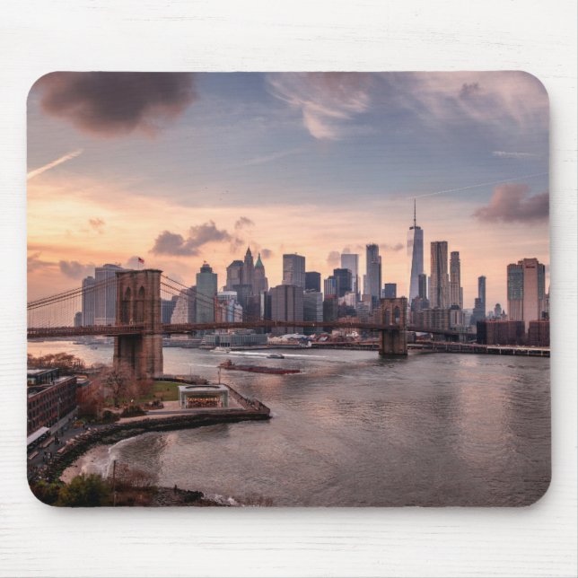 Tapis De Souris Brooklyn Bridge et Lower Manhattan (Devant)