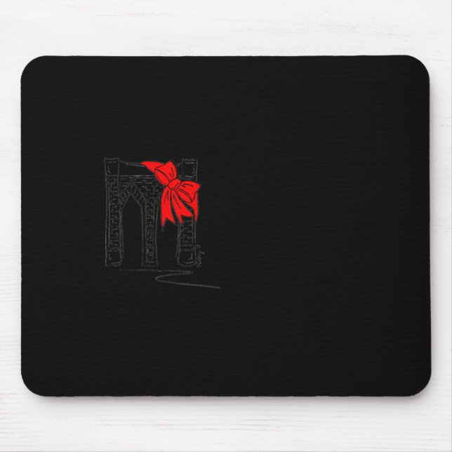 Tapis De Souris Brooklyn Bridge New York City Nyc Christmas T Shir (Devant)