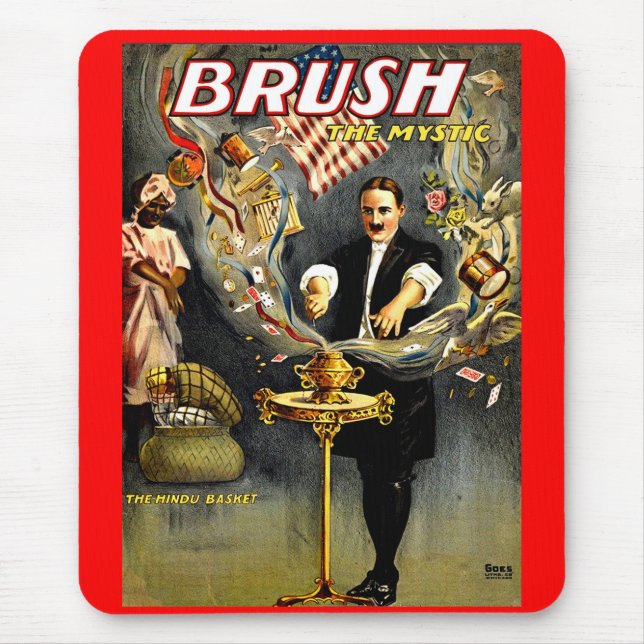 Tapis De Souris Brosse l'affiche du magicien mystique (Devant)