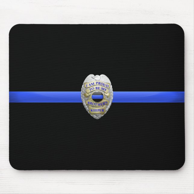 Tapis De Souris Brothers Keeper Police Badge (Devant)