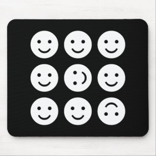 Tapis De Souris Brouillard - Noir et blanc