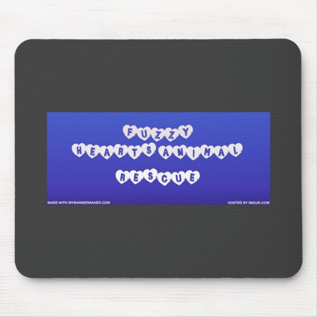 Tapis de souris brouillé de coeurs (Devant)