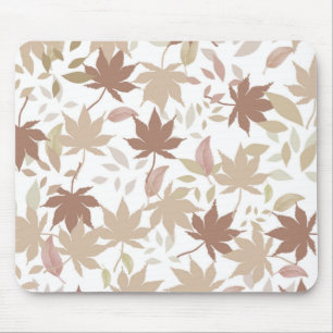 Tapis De Souris Brown Automne Floral Feuille Y2K Motif