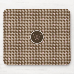 Tapis De Souris Brown avec Rose or Accent pied de pied de pied de 