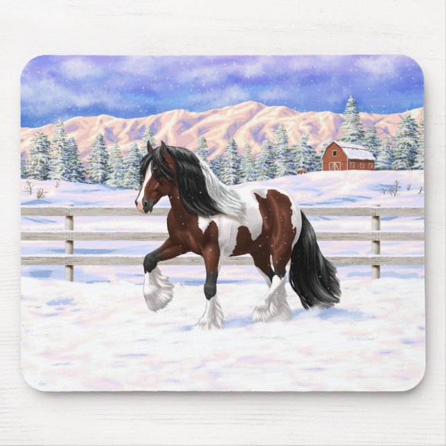 Tapis De Souris Brown Bay Gypsy Vanner Draft Horse (Devant)