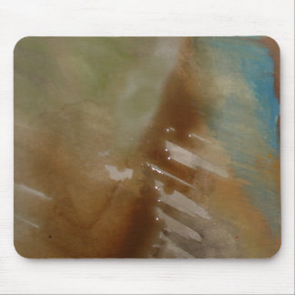 Tapis De Souris Brown Bleu moderne Abstrait