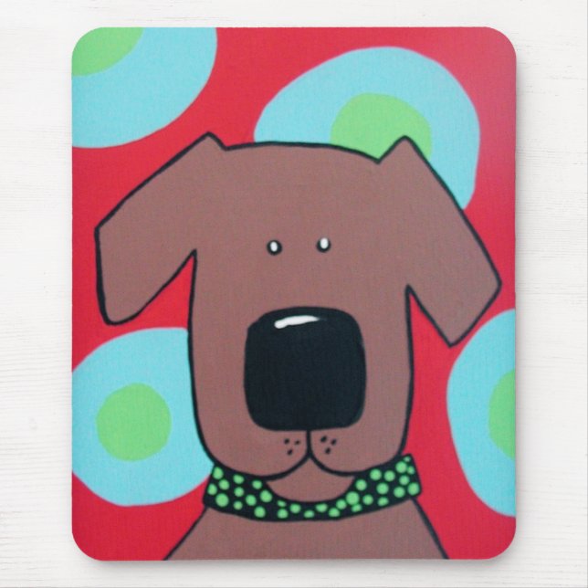 Tapis de souris Brown de chien (Devant)