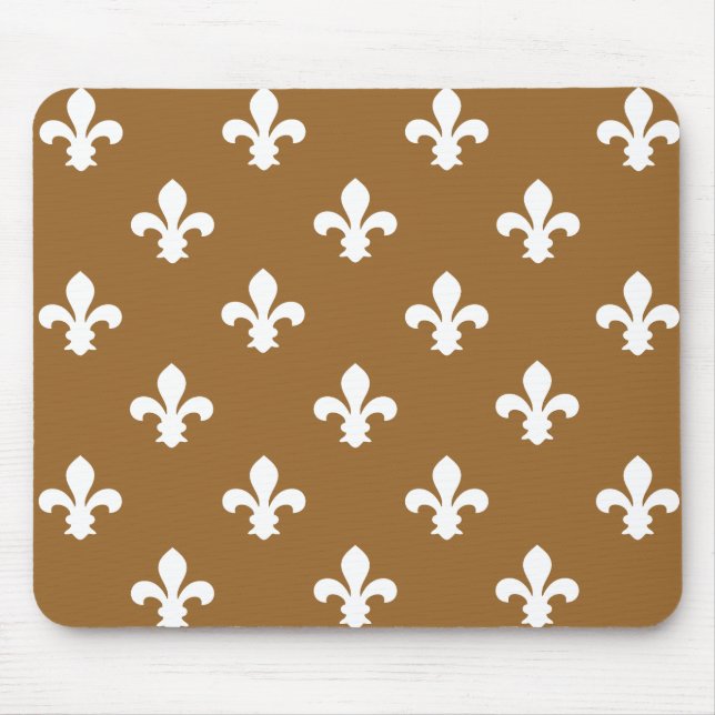 Tapis De Souris Brown sucre Neutre Fleur de Lys (Devant)