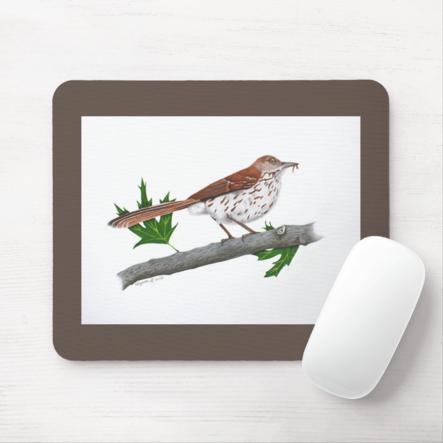 Tapis De Souris Brown Thrasher Mousepad (Avec souris)