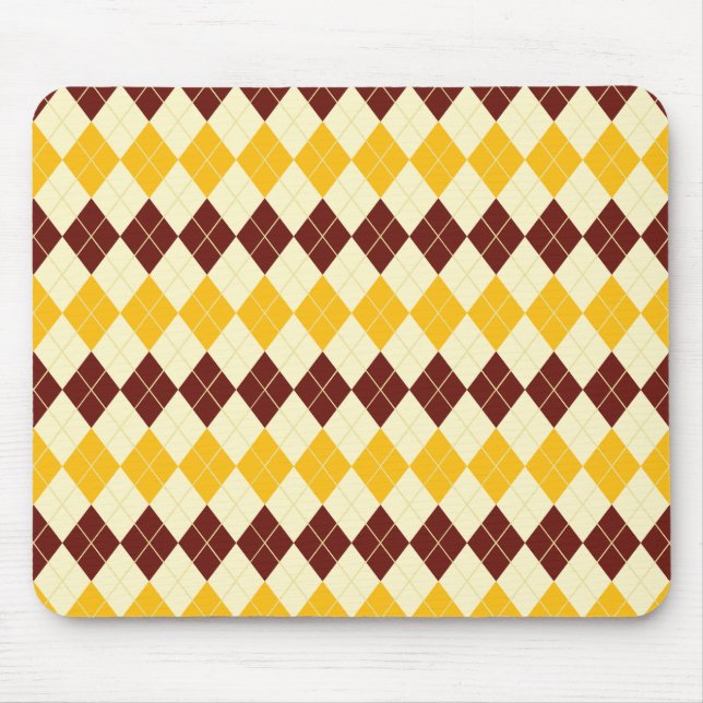 Tapis De Souris Brown - Yellow Scottish Tartan-Pattern (Devant)