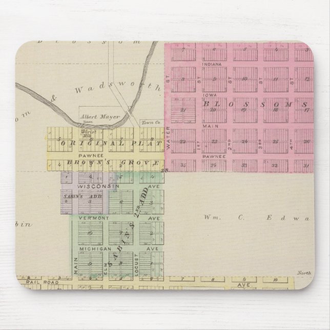 Tapis De Souris Browns Groveet Burdett, Kansas (Devant)