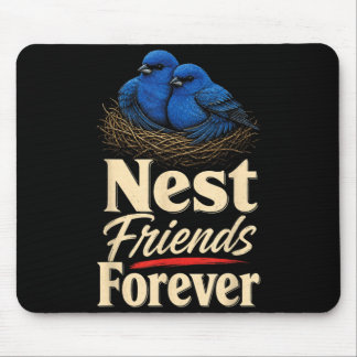 Tapis De Souris Bruant indigote Observateurs d'oiseaux Amis pour t