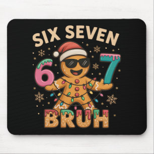 Tapis De Souris Bruh 67 Noël Six Sept Bonhomme en pain d'épices Ga