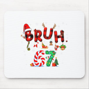 Tapis De Souris Bruh 67 Six Seven 6 7 Mème Noël Canne en Bonbon Li