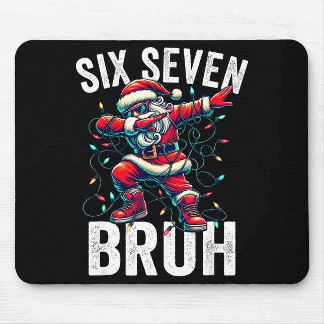 Tapis De Souris Bruh 67 Six Seven Santa Dabbing Christmas Meme Boy (Devant)