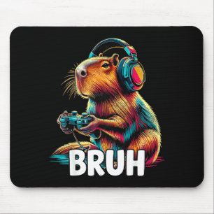 Tapis De Souris Bruh Capybaras Jeux vidéo drôles de capybara