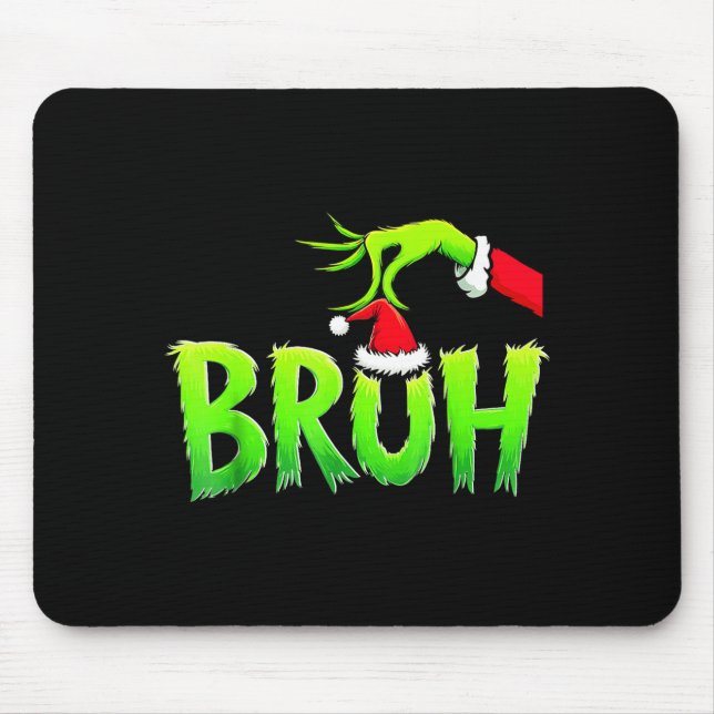 Tapis De Souris Bruh Christmas Shirt Kids Xmas Teens Boys Funny Ch (Devant)
