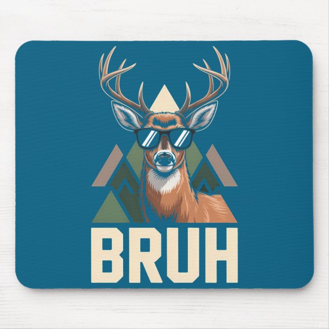 Tapis De Souris Bruh Deer Funny Deer Hunting Camo Hat Youth Kids S (Devant)
