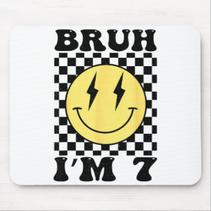 Tapis De Souris Bruh Im 7 Anniversaire De Sept Ans Sourire Visage
