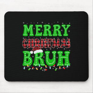 Tapis De Souris Bruh Noël Rouge Carreaux Adolescents Garçons Enfan
