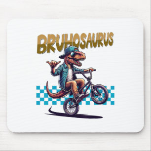 Tapis De Souris Bruhosaurus T-rex Dinosaure à Vélo Bmx - Garçons