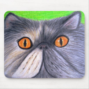 Tapis De Souris Brumeux le chat persan gris Mousepad