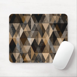 Tapis De Souris Brun rhombique texturé avec beige