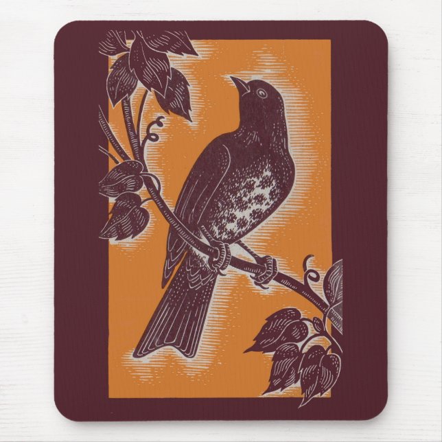 Tapis De Souris brune avec orangé (Devant)