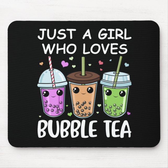 Tapis De Souris Bubble Tea Cadeaux Filles Kawaii Bubble Tea (Devant)