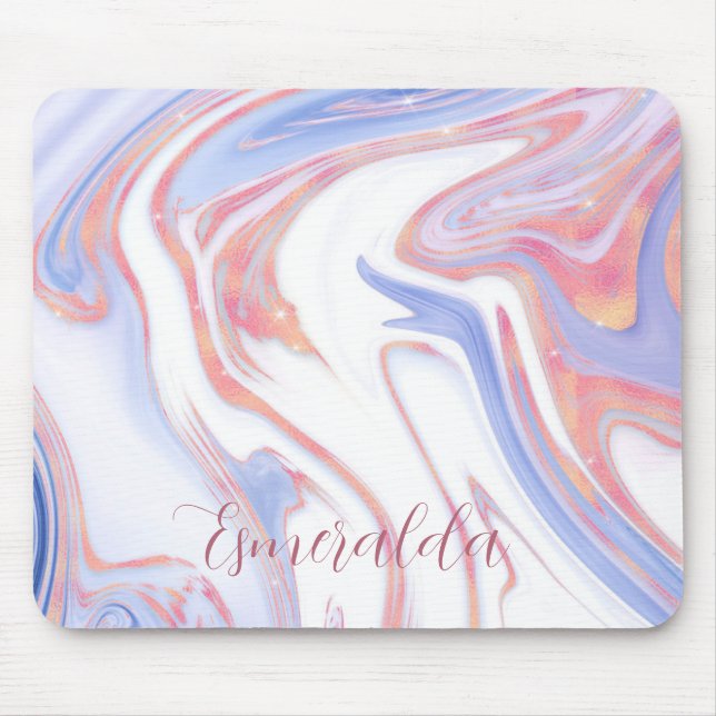 Tapis De Souris Bubblegum Marble personnalisable (Devant)