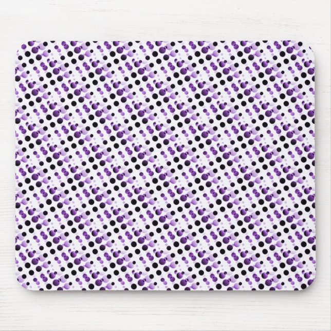Tapis De Souris Bubbles violets rétro Mousepad (Devant)
