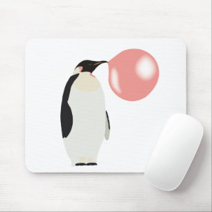 Tapis De Souris Buble Gomme Penguin soufflant bulle