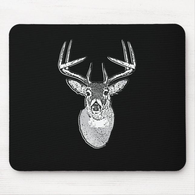 Tapis De Souris Buck on Bold Black White Tail Deer (Devant)