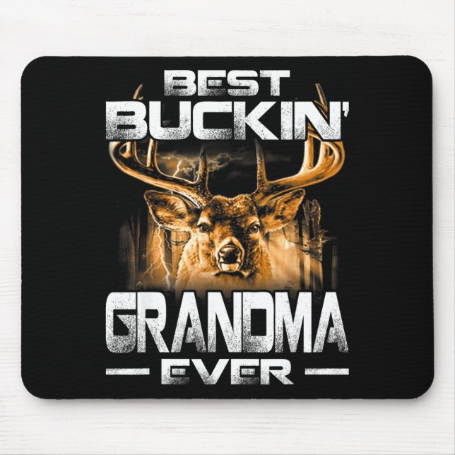Tapis De Souris Buckin' Grandma Ever Shirt Deer Hunting Bucking Fa (Devant)