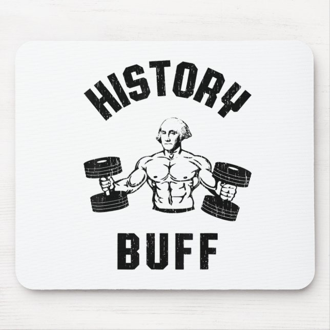 Tapis De Souris Buff d'histoire drôle George Washington Workout ,  (Devant)