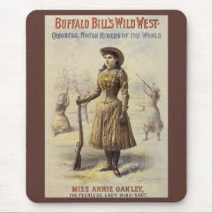 Tapis De Souris Buffalo Bill's Wild West Show avec Annie Oakley