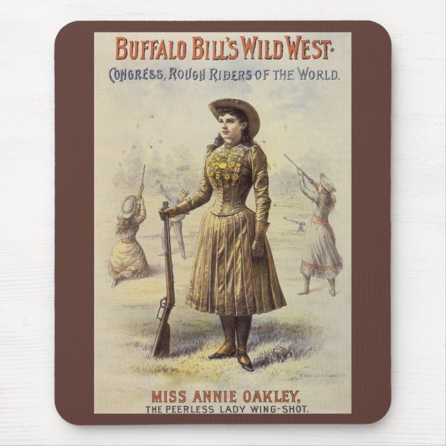 Tapis De Souris Buffalo Bill's Wild West Show avec Annie Oakley (Devant)