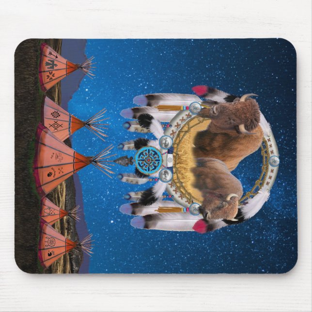 TAPIS DE SOURIS BUFFALO DREAM CATCHER (Devant)