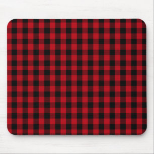 Tapis De Souris Buffalo plaid Motif noir et rouge