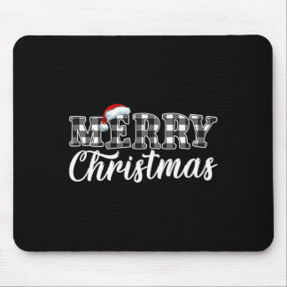 Tapis De Souris Buffle de Noël Plaid Noir et Blanc pour les hommes