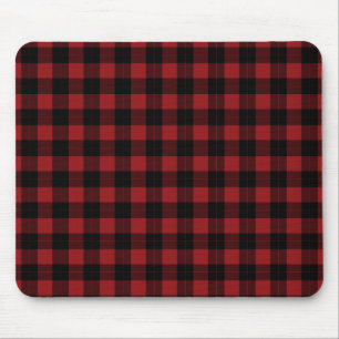 Tapis De Souris Buffle Rouge Noir Chèque Souris Cadeau