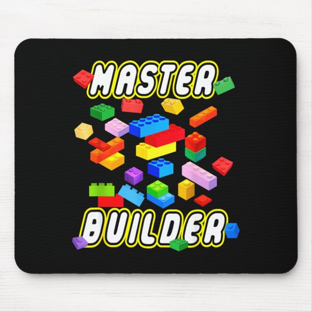 Tapis De Souris Building Bricks Master Builder Construction Block  (Devant)