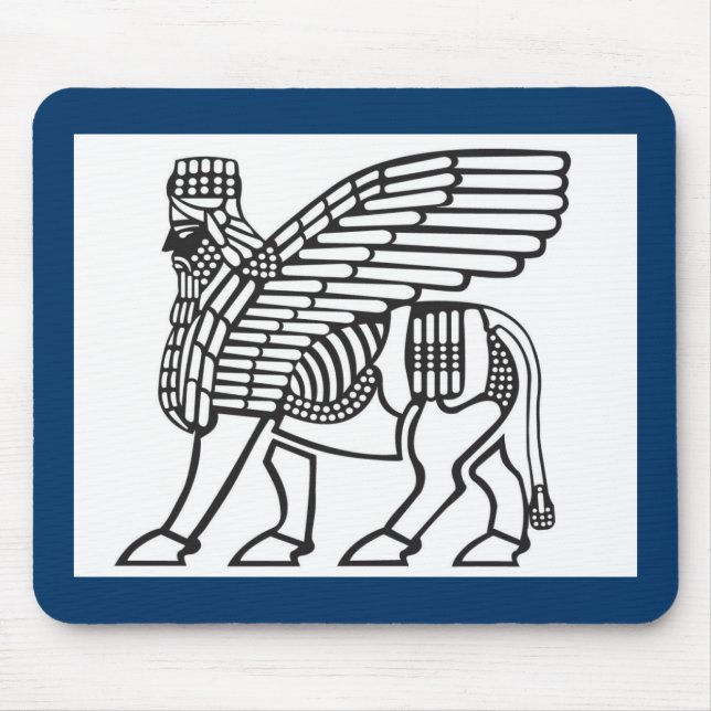 TAPIS DE SOURIS BULL À AILES PAR ASSYRIEN (Devant)