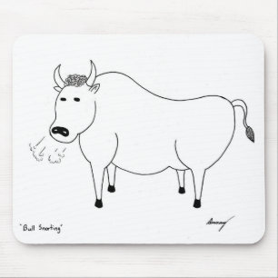 Tapis De Souris Bull Folk Art Mousepad