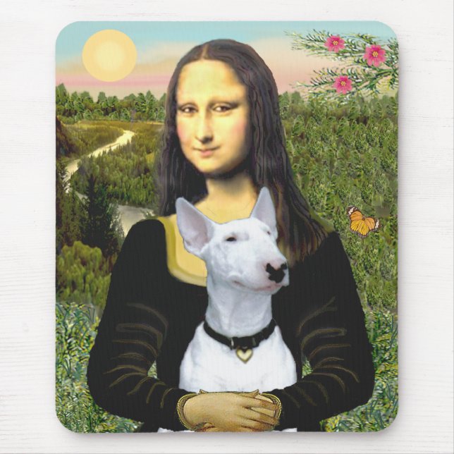 Tapis De Souris Bull Terrier 1 - Mona Lisa (Devant)