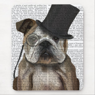 Tapis De Souris Bulldog anglais, Formal Hound et Casquette