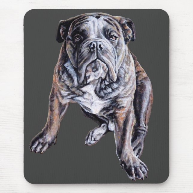 Tapis De Souris Bulldog Art Mousepad Français Bulldog Cadeaux pers (Devant)
